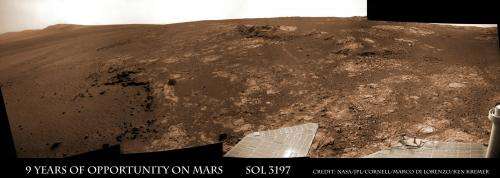 Opportunity rover starts year 10 on Mars with remarkable science discoveries