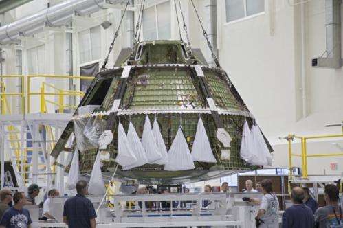 Orion capsule accelerating to 2014 launch and eventual asteroid exploration