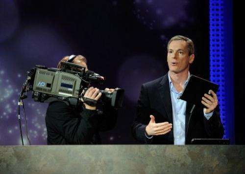 Qualcomm chief executive Paul Jacobs delivers a keynote address at the CES in Las Vegas on January 10, 2012