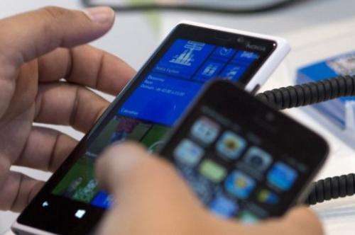 Research firm Strategy Analytics said global smartphone shipments grew 43 percent to 700 million units in 2012