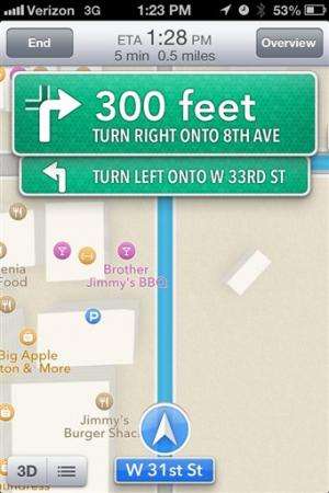 Review: iPhone Google Maps lags Android version