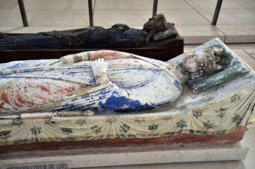 Richard the Lionheart's tomb at the Fontevraud Abbey in the French town of Saumur, on August 21, 2009