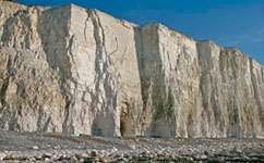 Salt causes chalk cliffs to collapse