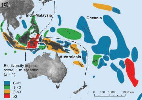 Sea level rise: Jeopardy for terrestrial biodiversity on islands