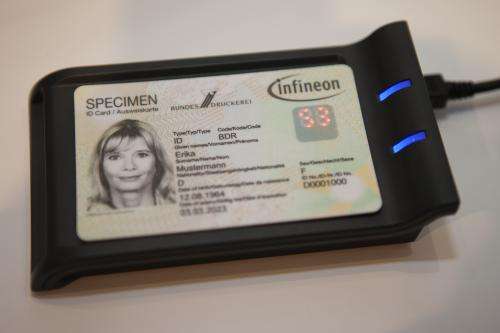 Security card with a one-time password and LED display