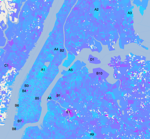 Sentiment in New York City: A high resolution spatial and temporal view