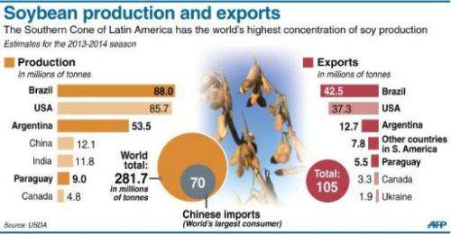 Soybean production and exports