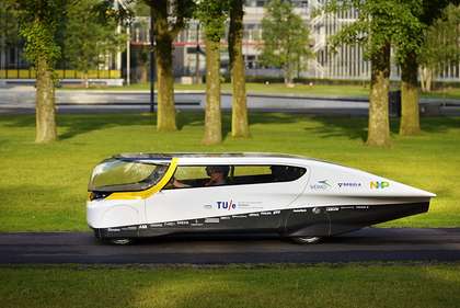 Student team unveils world’s first solar-powered family car