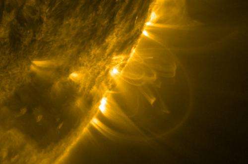 Sun's loops are displaying an optical illusion