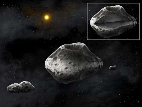 Telescopes large and small team up to study triple asteroid