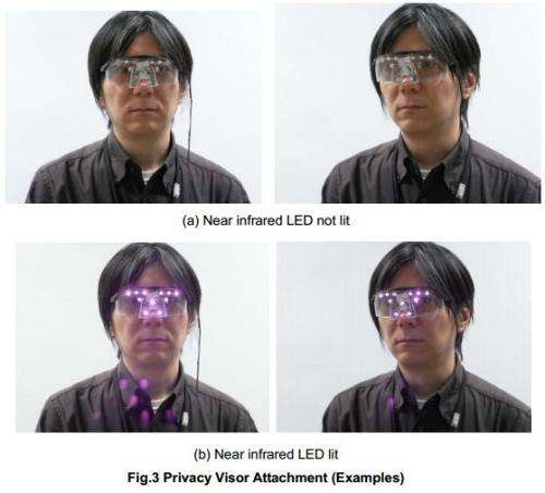 In your face: Near-infrared glasses thwart face recognition