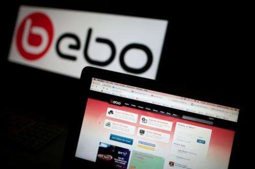 The Bebo social networking site home page photographed on a computer screen in London on July 3, 2013