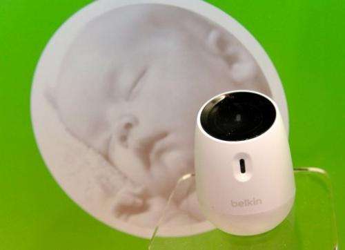 The Belkin WeMo Baby displayed at the Consumer Electronics Show in Las Vegas on January 9, 2013