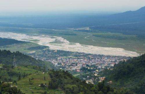 The Bhutanese border city of Phuentsholing  pictured on May 29, 2013