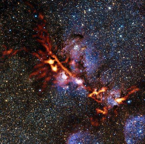 The cool glow of star formation: First light of powerful new camera on APEX