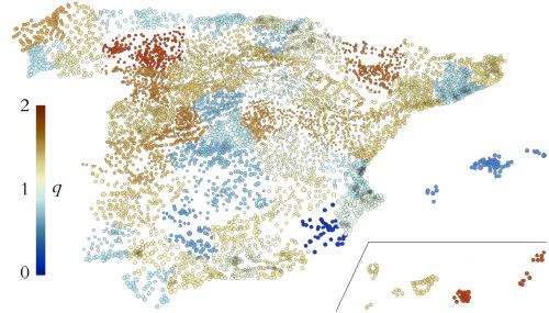 The dynamic of Spain's population follows the maximum entropy principle
