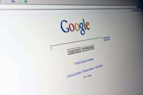 The Google search page appears on a computer screen in Washington on August 30, 2010