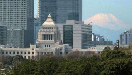 The National Diet Building (left), pictured in Tokyo on February 26, 2013