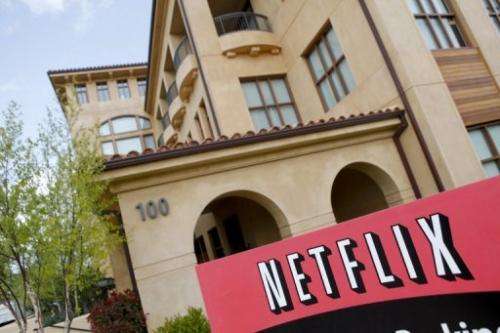 The Netflix company logo is seen at Netflix headquarters in Los Gatos, CA, on April 13, 2011