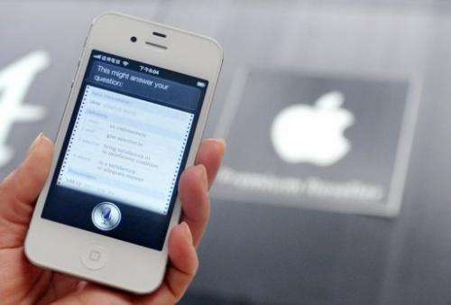 The &quot;Siri&quot; digital personal assistant is displayed on an Apple iPhone 4S in Taipei on July  30, 2012