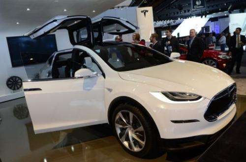The Tesla Model X is introduced at the 2013 North American International Auto Show, January 15, 2013