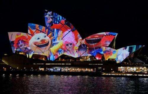 The unveiling of the new Samsung Galaxy S4 smartphone at the Sydney Opera House on April 23, 2013