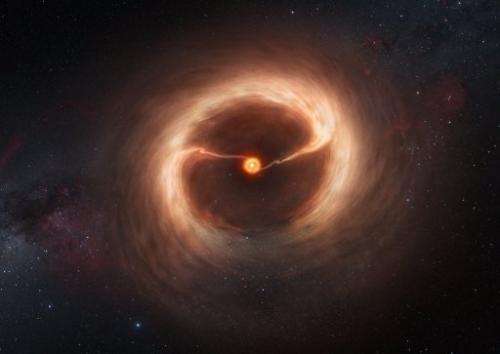 This handout photo released on December 27, 2012 by ESO shows an artist's impression of a disc of gas and cosmic dust