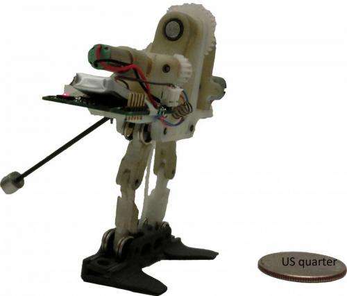 Tiny robot able to reorient itself during jumps using actuated tail (w/ Video)