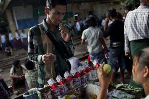 Tobacco brands slip into Myanmar without fanfare