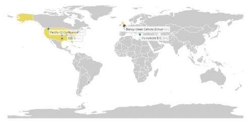 Realtime map shows Wikipedia changes worldwide