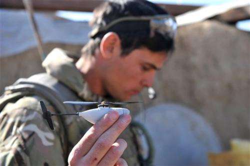 UK sends hand-held helicopter drones to war zone