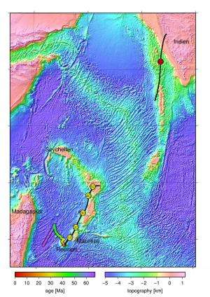 Fragments of continents hidden under lava in the Indian Ocean