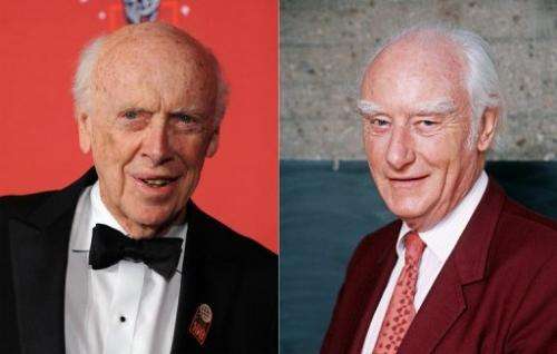 US geneticist James Watson (L) on May 8, 2008 and British biophysicist Francis Harry Compton Crick on April 23, 1993