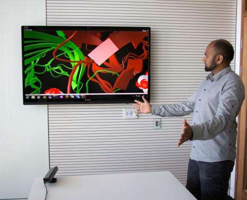 Using gesture and voice to control 3D molecular graphics