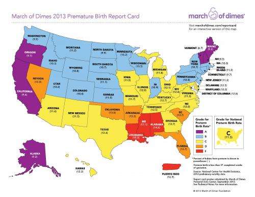 美国早产出生率降至15年低