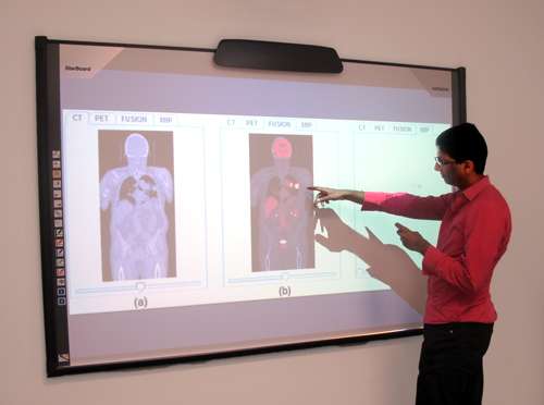 Virtual body and images to aid diagnosis
