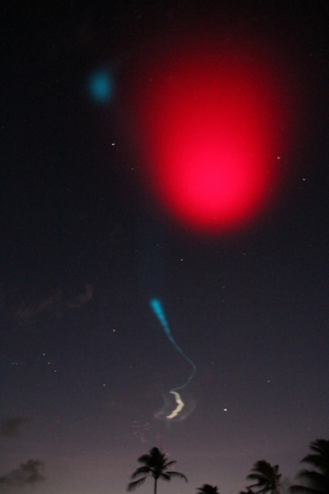 What left these spooky trails in the sky?