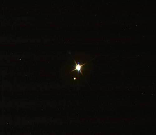 What the Earth and Moon look like from Saturn