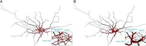 Planes, trains and molecules: Deriving a generic routing algorithm from the physics of interacting polymers