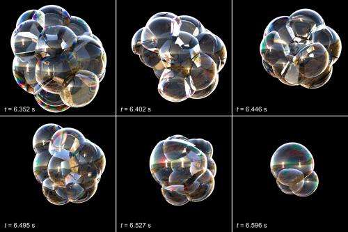 The secret lives of bubbles: Mathematicians describe evolution, dissolution of clusters of bubbles (w/ video)