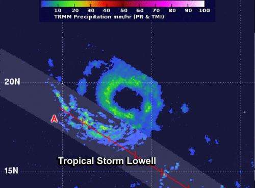 A NASA satellite double-take at Hurricane Lowell