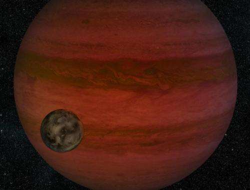 Artist's conception: Exomoon around gas giant Exoplanet