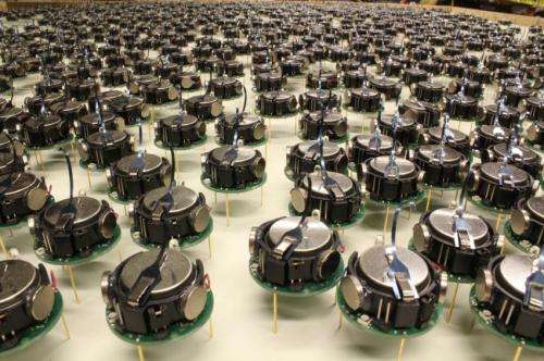 A self-organizing thousand-robot swarm