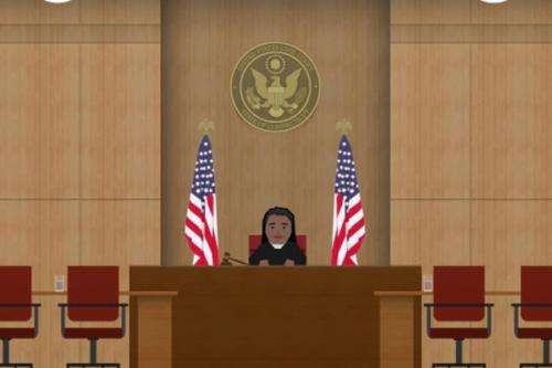A simulation game to help people prep for court