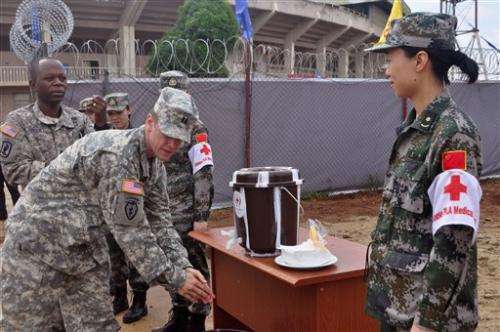 Chinese-built Ebola center dedicated in Liberia