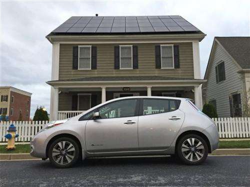 Electric-car drivers trading gas for solar power