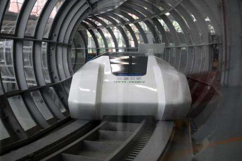 Enclosed tube maglev system tested in China