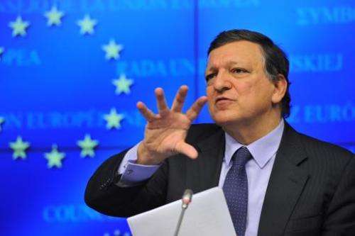 European Commission President Jose Manuel Barroso at an EU summit on October 24, 2013 focusing on prospects for growth from the 
