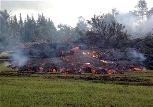 Family headstone spared by lava in Hawaii cemetery