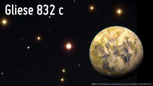 Gliese 832c with Starfield